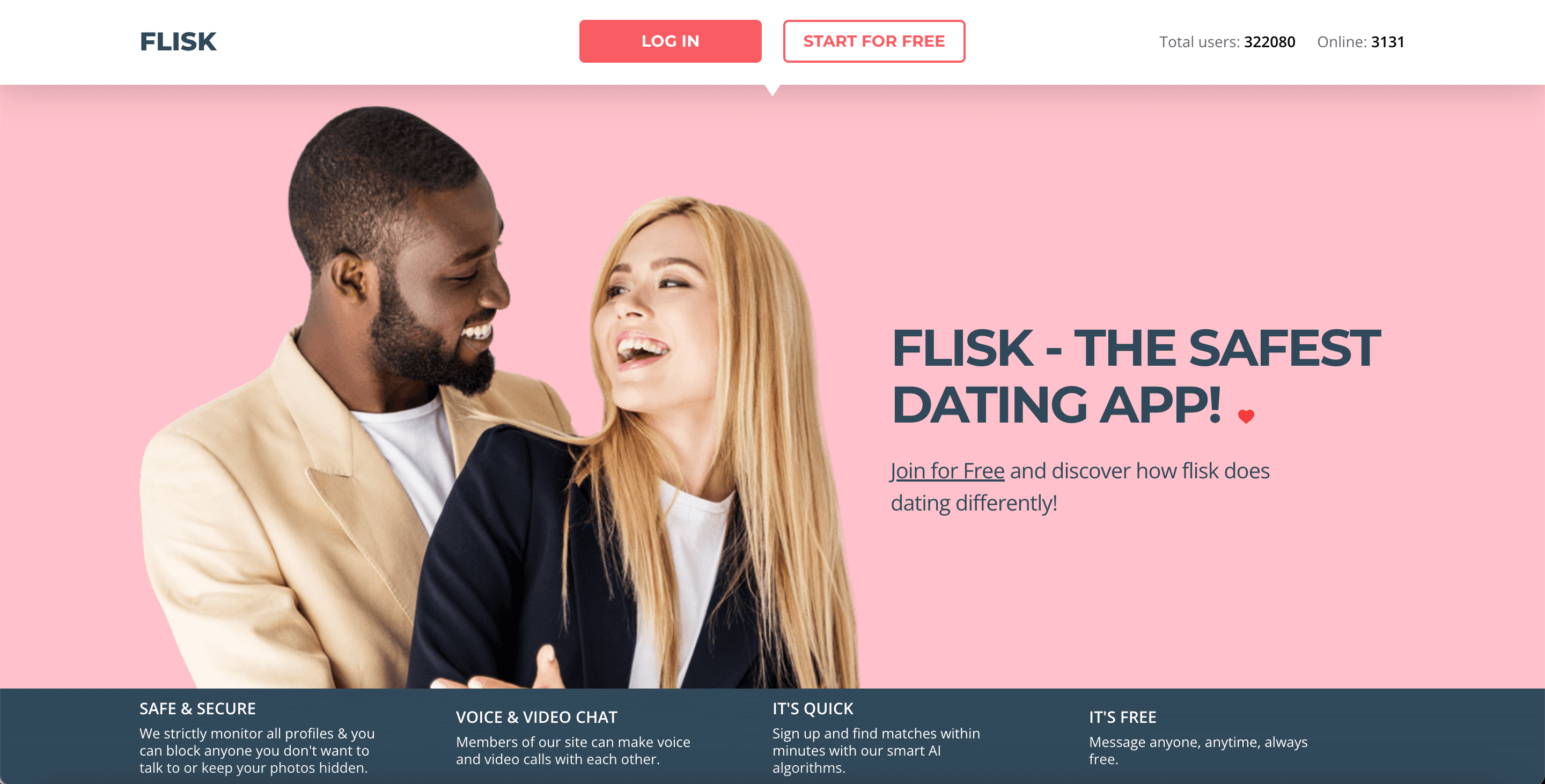 Landing page example